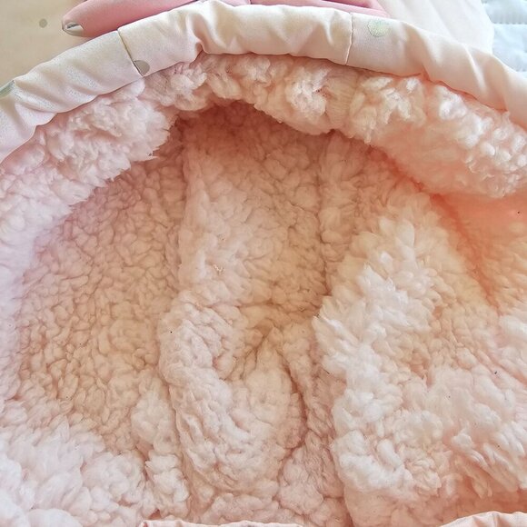 Disney Mickey Ears Coat, Pink with Bow Details, Toddler Girls 2T Faux Fur Lined - Picture 7 of 13